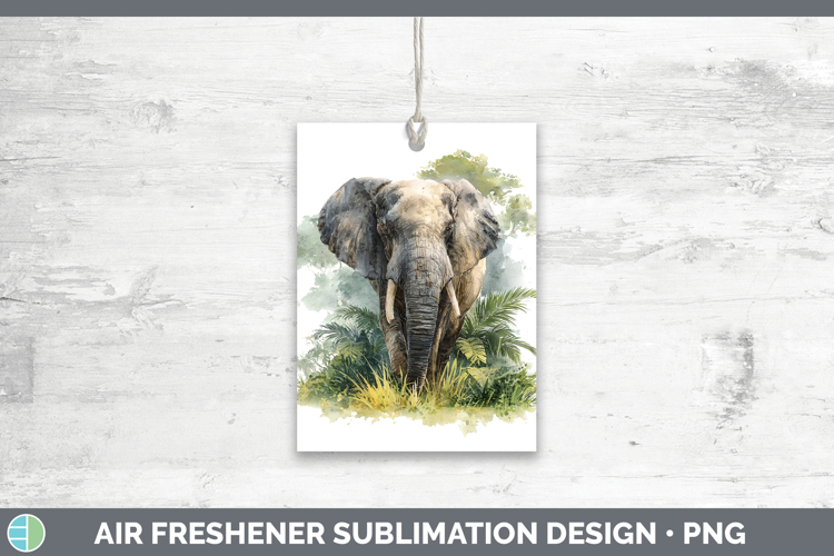 Elephant Safari Botanicals Air Freshener Sublimation Design