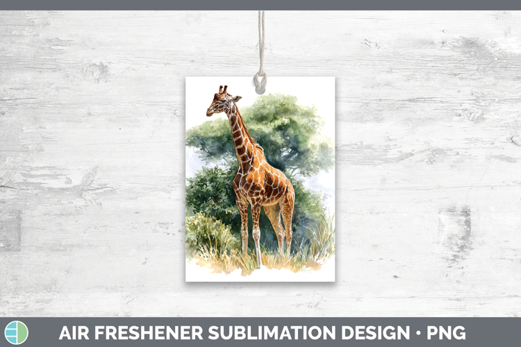 Giraffe Safari Botanicals Air Freshener Sublimation Design