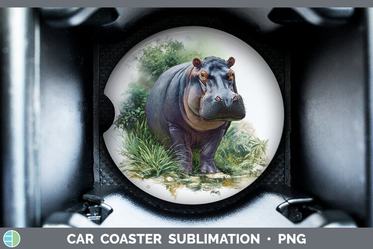 GorgeousSafari Botanicals Car Coaster design.