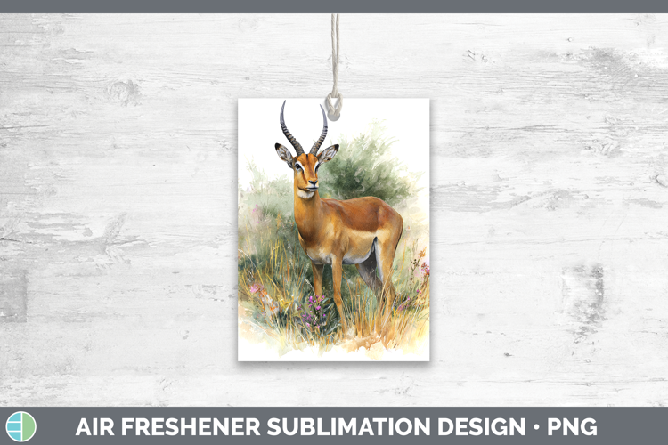 Impala Safari Botanicals Air Freshener Sublimation Design