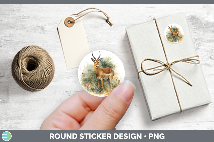 Impala Safari Botanicals Stickers Design