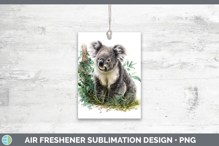 Koala Safari Botanicals Air Freshener Sublimation Design