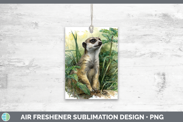 Meerkat Safari Botanicals Air Freshener Sublimation Design