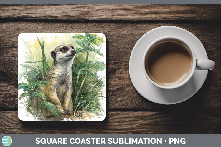 GorgeousSafari Botanicals Square Coaster design.