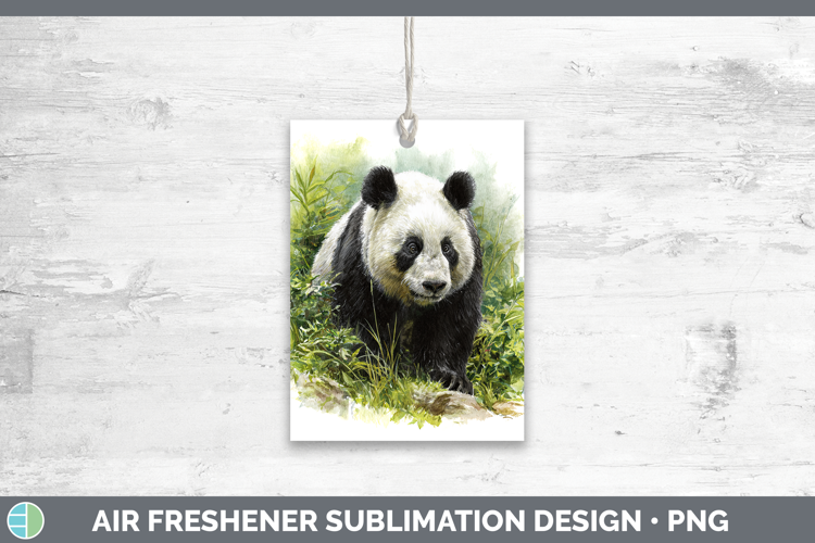Panda Bear Safari Botanicals Air Freshener Sublimation Desig