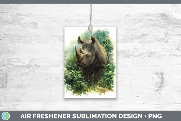 Rhino Safari Botanicals Air Freshener Sublimation Design
