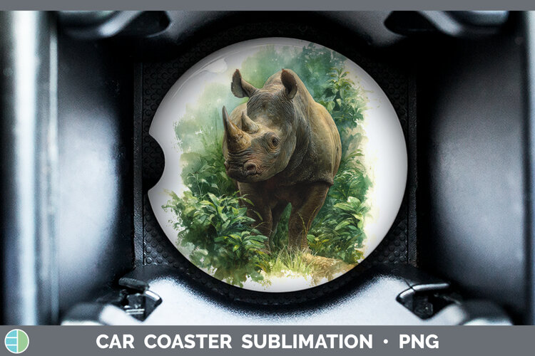 GorgeousSafari Botanicals Car Coaster design.