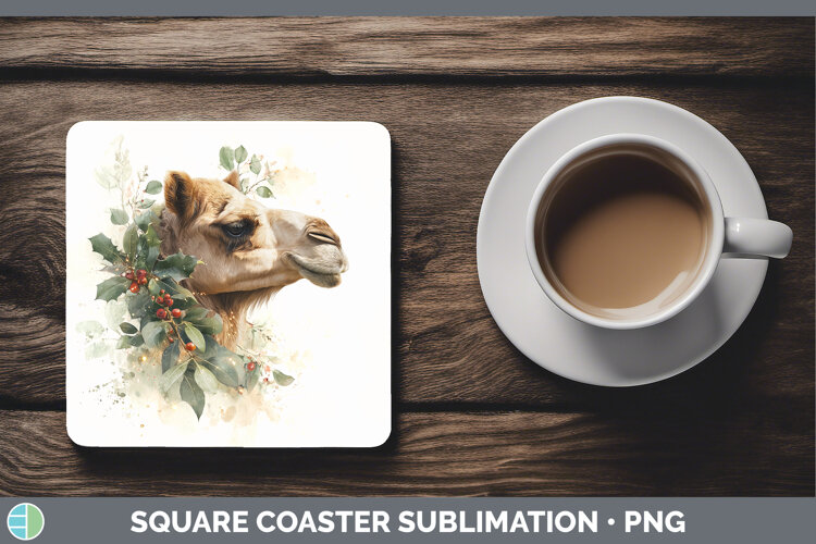 GorgeousSafari Christmas Botanicals Square Coaster design.