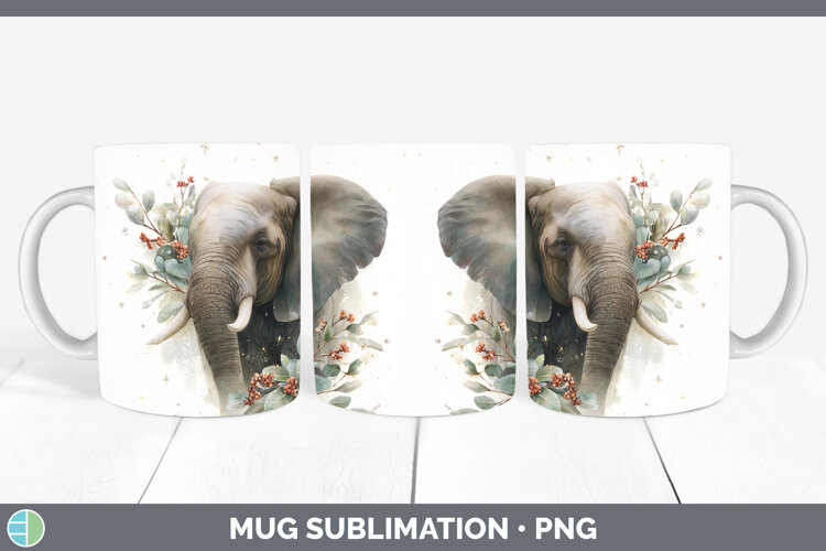 GorgeousSafari Christmas Botanicals Mug Wrap design.