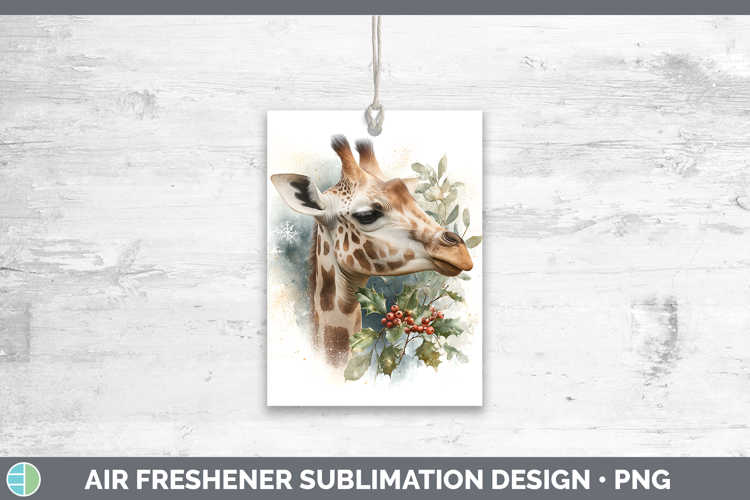 Giraffe Safari Christmas Botanicals Air Freshener Sublimatio