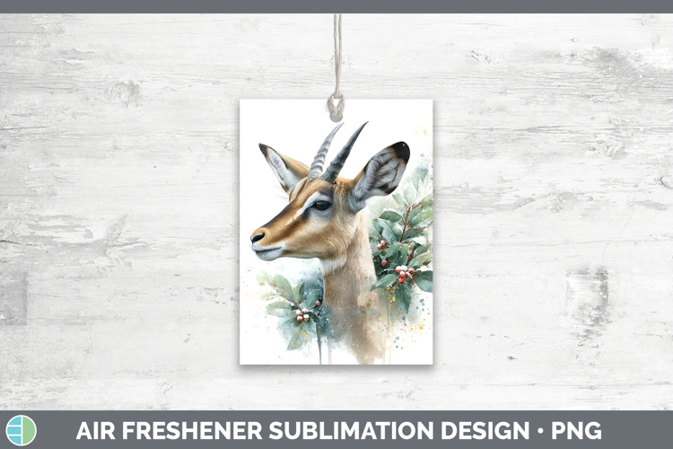 Impala Safari Christmas Botanicals Air Freshener Sublimation