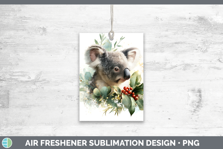 Koala Safari Christmas Botanicals Air Freshener Sublimation