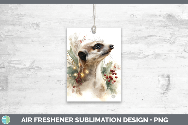 Meerkat Safari Christmas Botanicals Air Freshener Sublimatio