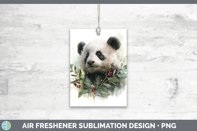 Panda Bear Safari Christmas Botanicals Air Freshener Sublima