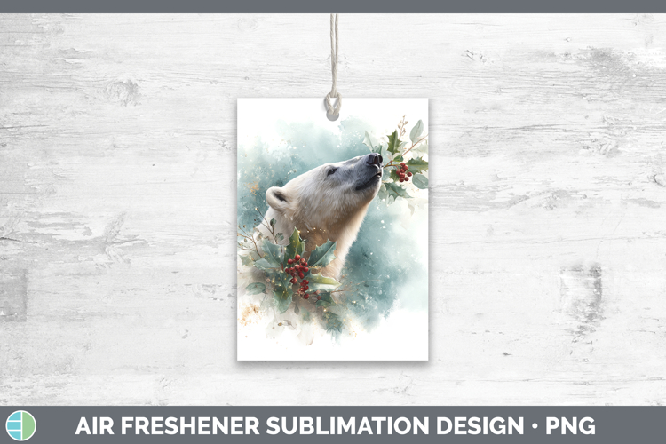 Polar Bear Safari Christmas Botanicals Air Freshener Sublima
