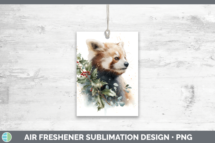 Red Panda Safari Christmas Botanicals Air Freshener Sublimat