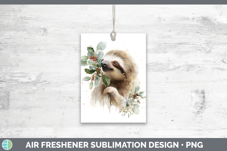 Sloth Safari Christmas Botanicals Air Freshener Sublimation