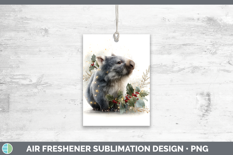 Wombat Safari Christmas Botanicals Air Freshener Sublimation