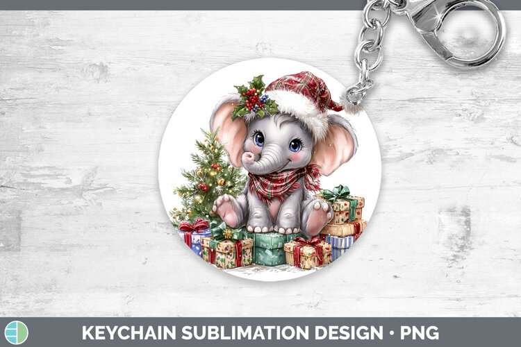 GorgeousSafari Christmas Santa Keychain design.