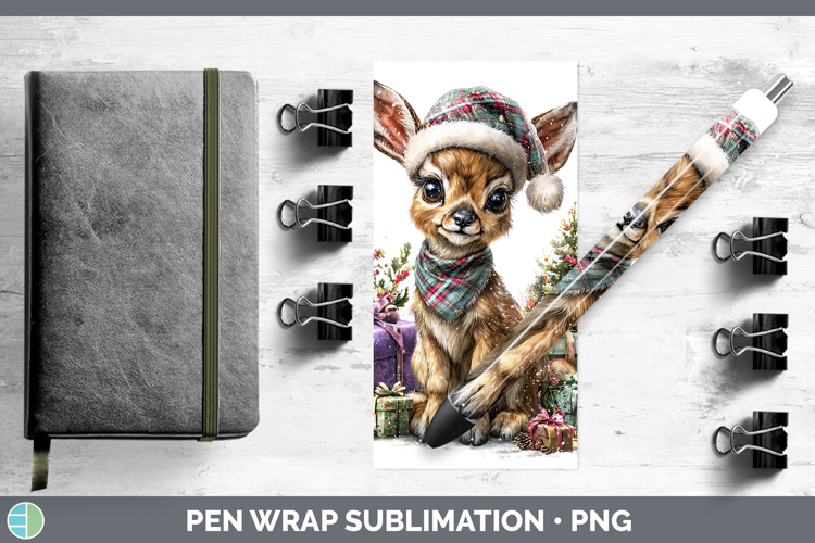 Safari Christmas Santa Impala Pen Wrap Sublimation Pen Desig