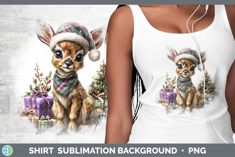 Safari Christmas Santa Impala Shirt Sublimation Background D