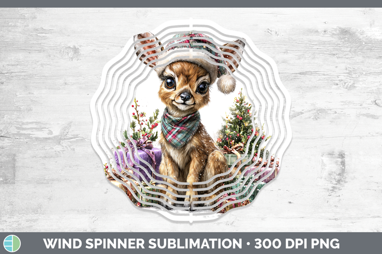 Safari Christmas Santa Impala Wind Spinner Sublimation Spinn