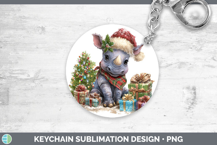GorgeousSafari Christmas Santa Keychain design.