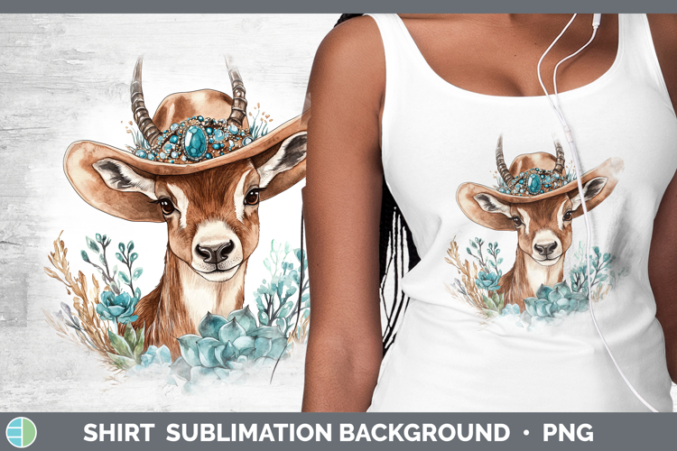 Safari Country Western Antelope Shirt Sublimation Background