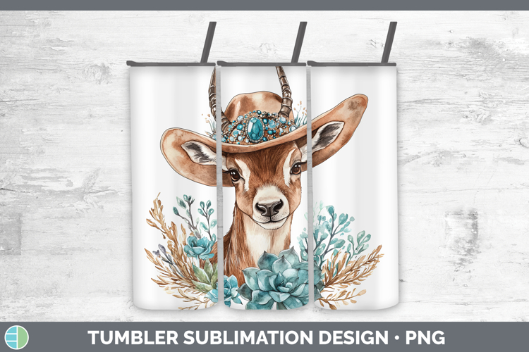 Safari Country Western Antelope Tumbler Sublimation 20 oz Sk