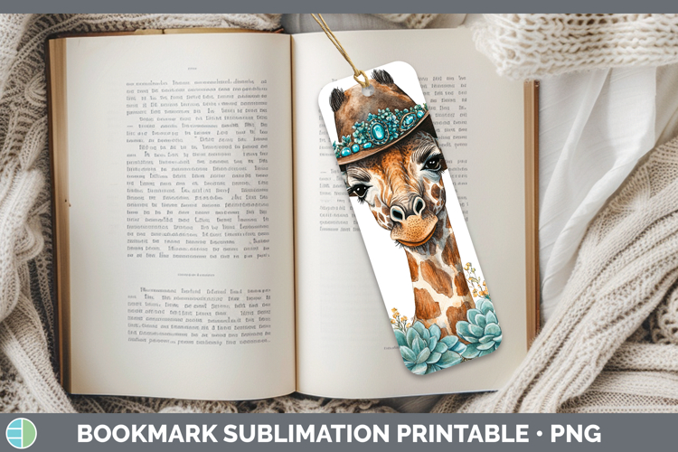 Safari Country Western Giraffe Bookmark Sublimation Printabl