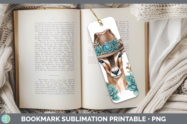 Safari Country Western Impala Bookmark Sublimation Printable