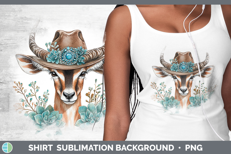 Safari Country Western Impala Shirt Sublimation Background D