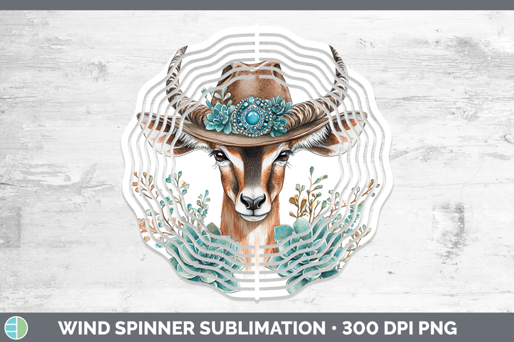 Safari Country Western Impala Wind Spinner Sublimation Spinn