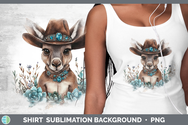 Safari Country Western Kangaroo Shirt Sublimation Background