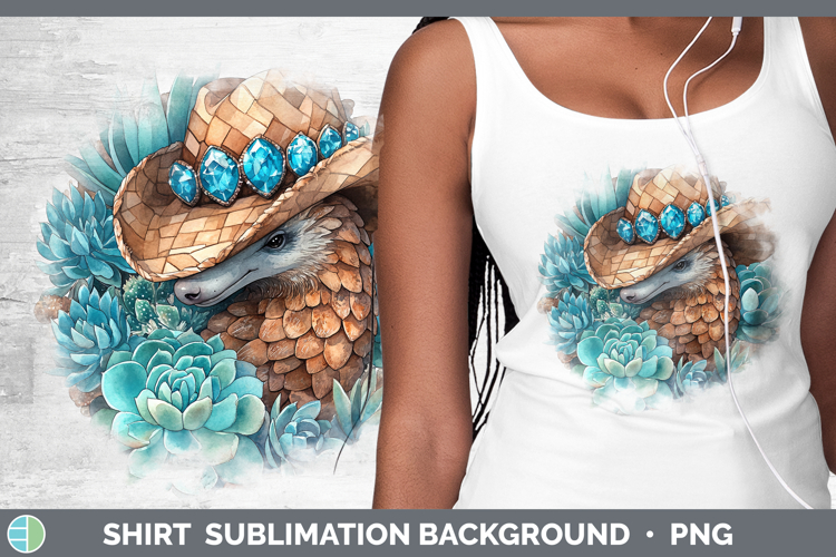 Safari Country Western Pangolin Shirt Sublimation Background