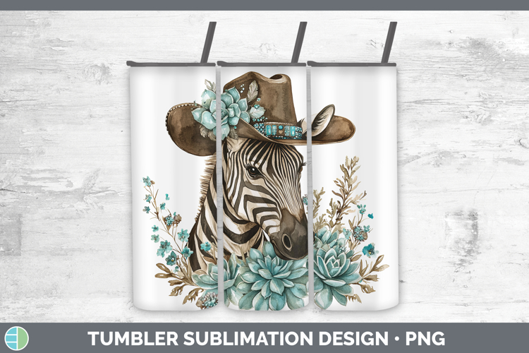 Safari Country Western Zebra Tumbler Sublimation 20 oz Skinn