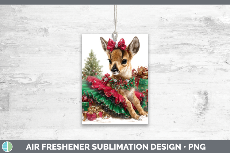 Safari Cute Christmas Antelope Air Freshener Sublimation Car