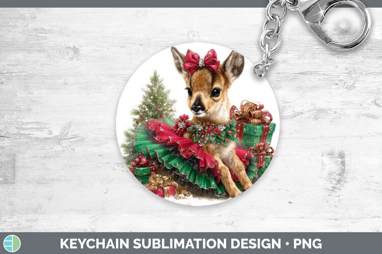 GorgeousSafari Cute Christmas Keychain design.