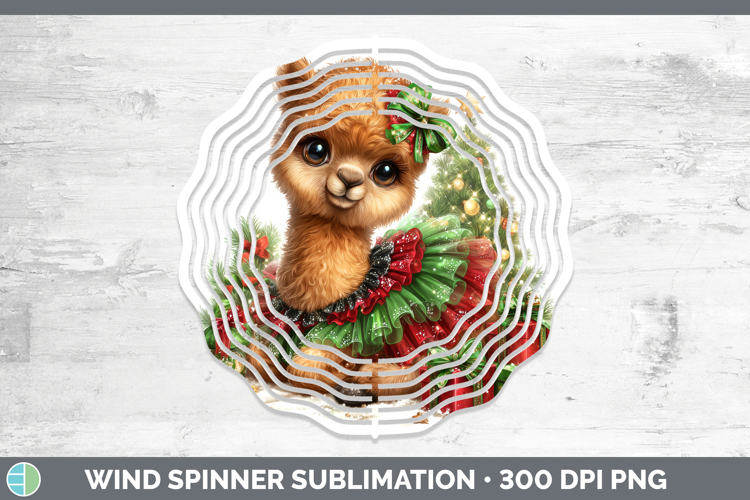 Safari Cute Christmas Camel Wind Spinner Sublimation Spinner