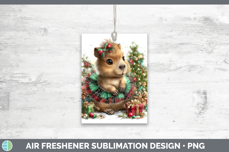 Safari Cute Christmas Capybara Air Freshener Sublimation Car