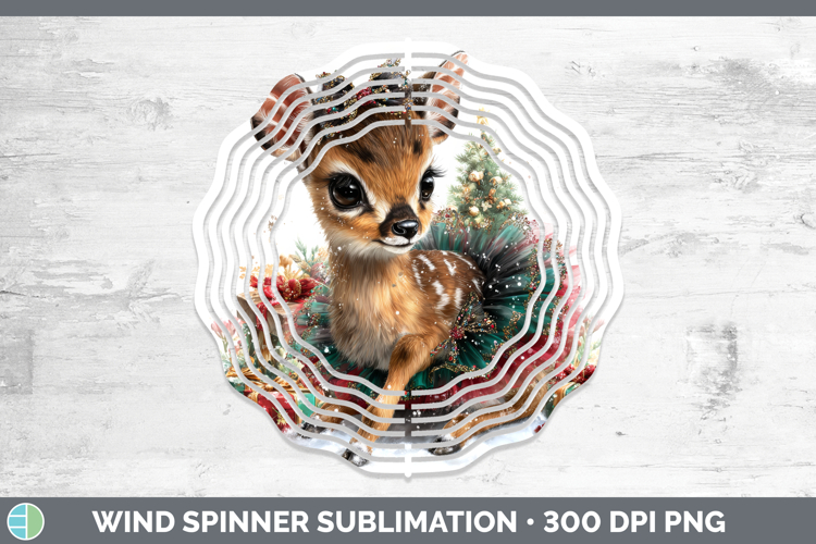 Safari Cute Christmas Impala Wind Spinner Sublimation Spinne