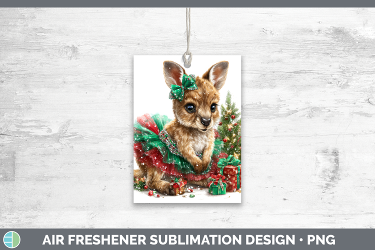 Safari Cute Christmas Kangaroo Air Freshener Sublimation Car