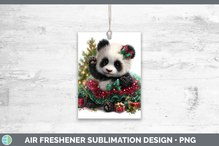 Safari Cute Christmas Panda Bear Air Freshener Sublimation C