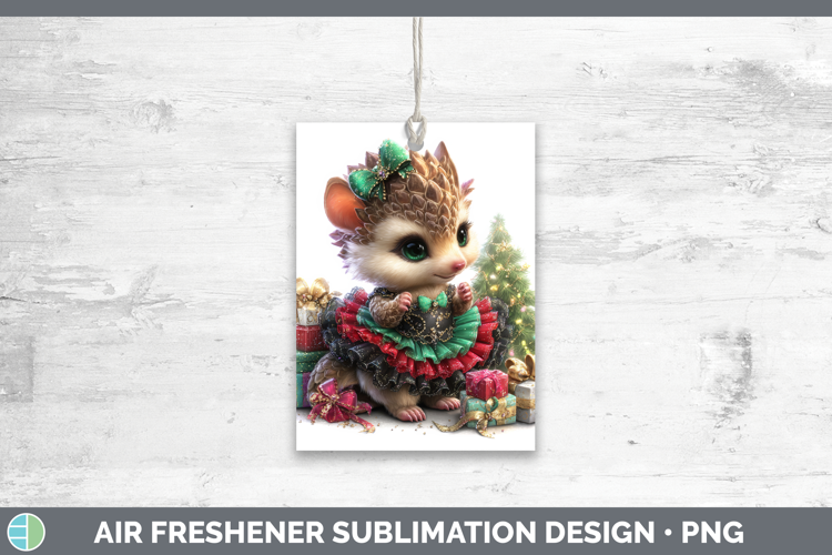 Safari Cute Christmas Pangolin Air Freshener Sublimation Car