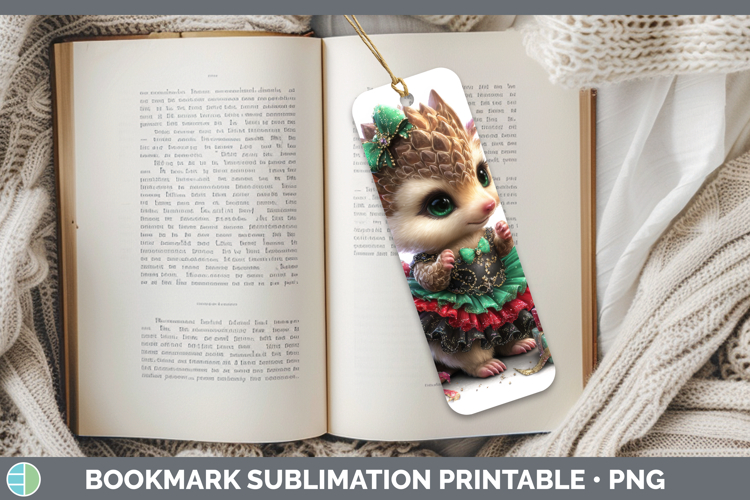 Safari Cute Christmas Pangolin Bookmark Sublimation Printabl