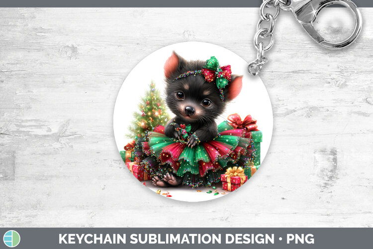 GorgeousSafari Cute Christmas Keychain design.