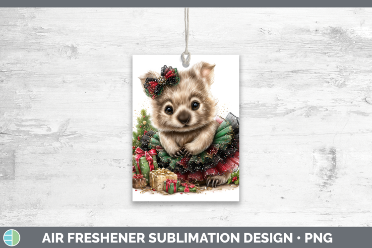 Safari Cute Christmas Wombat Air Freshener Sublimation Car F