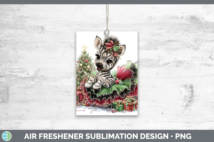 Safari Cute Christmas Zebra Air Freshener Sublimation Car Fr