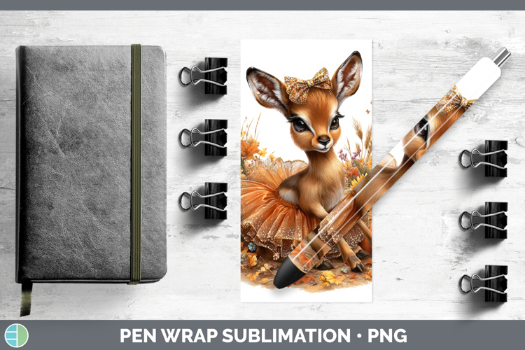Impala Safari Cute Thanksgiving Pen Wrap Sublimation Design
