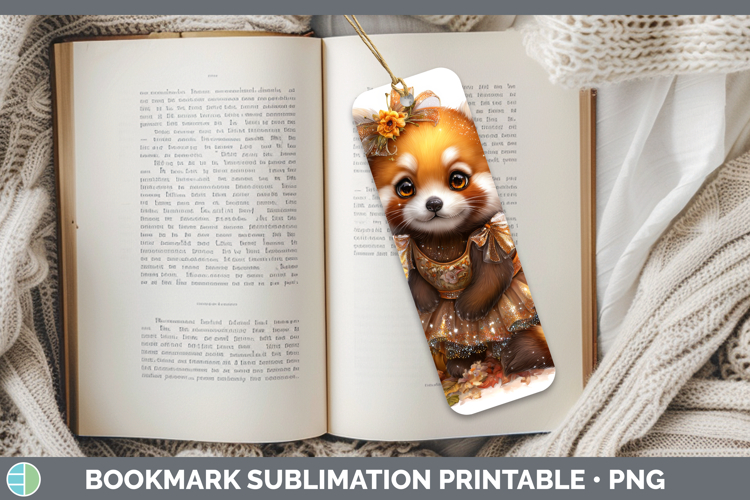 Red Panda Safari Cute Thanksgiving Bookmark Sublimation Desi